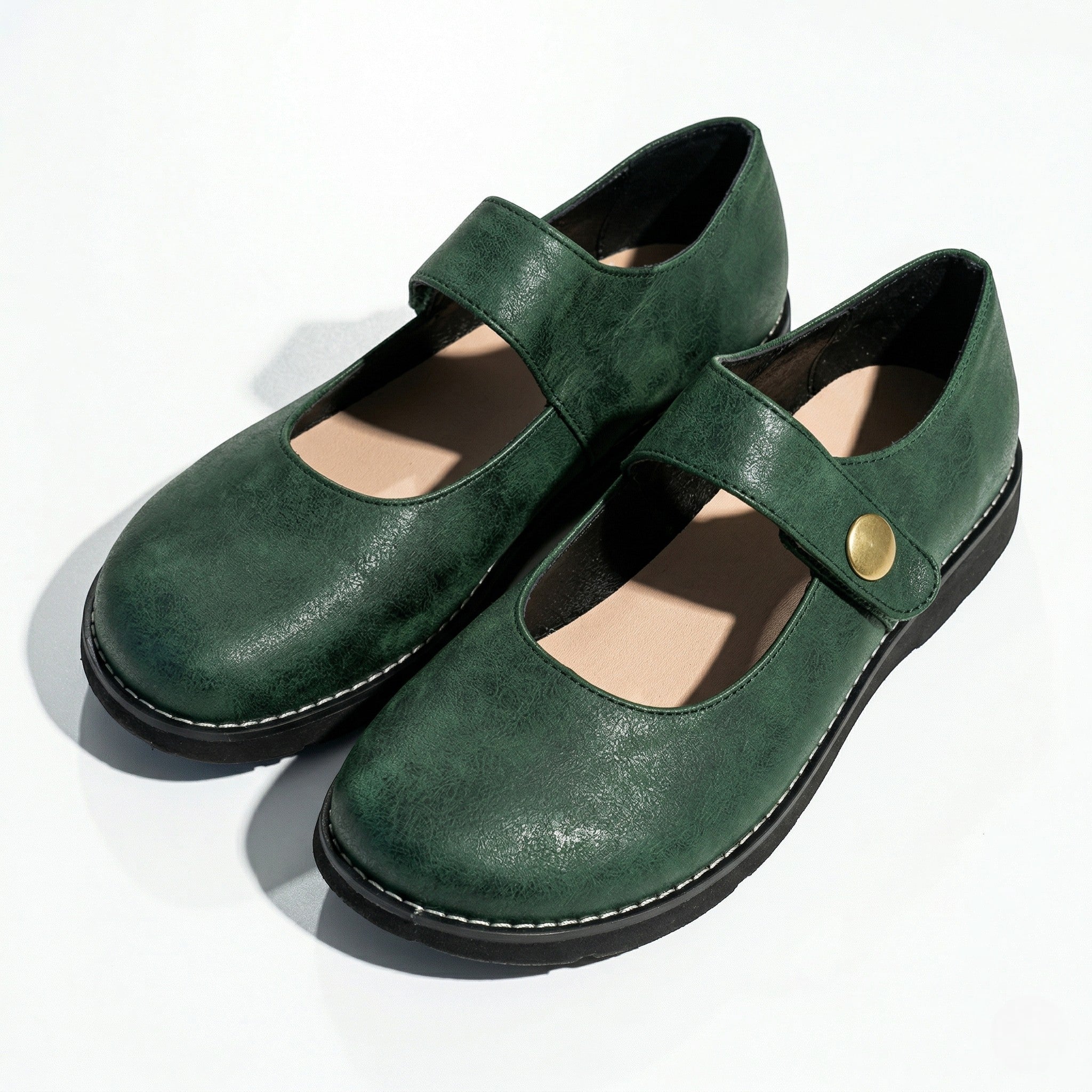Clara – Damen Mary Jane Ballerinas mit runder Zehenpartie