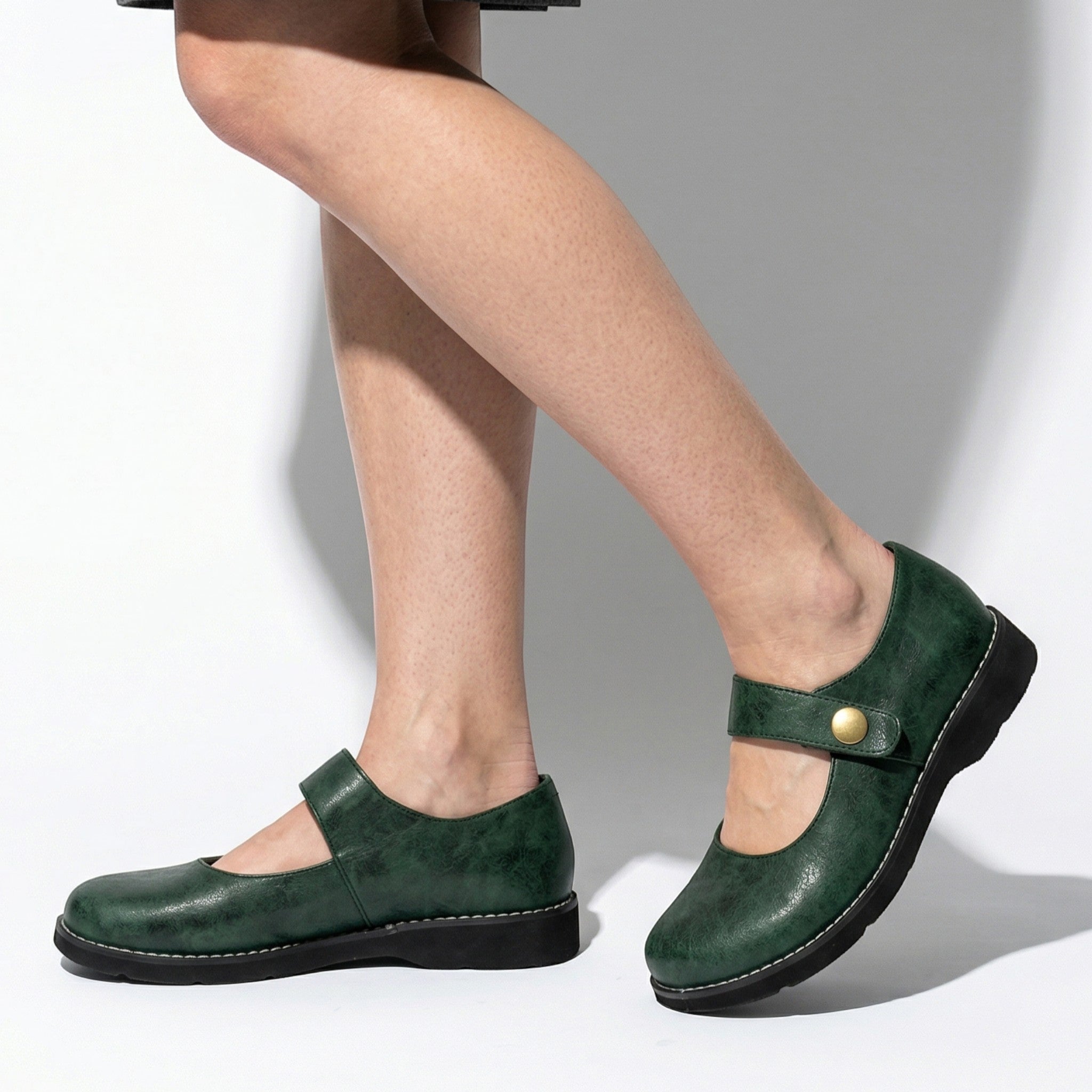 Clara – Damen Mary Jane Ballerinas mit runder Zehenpartie