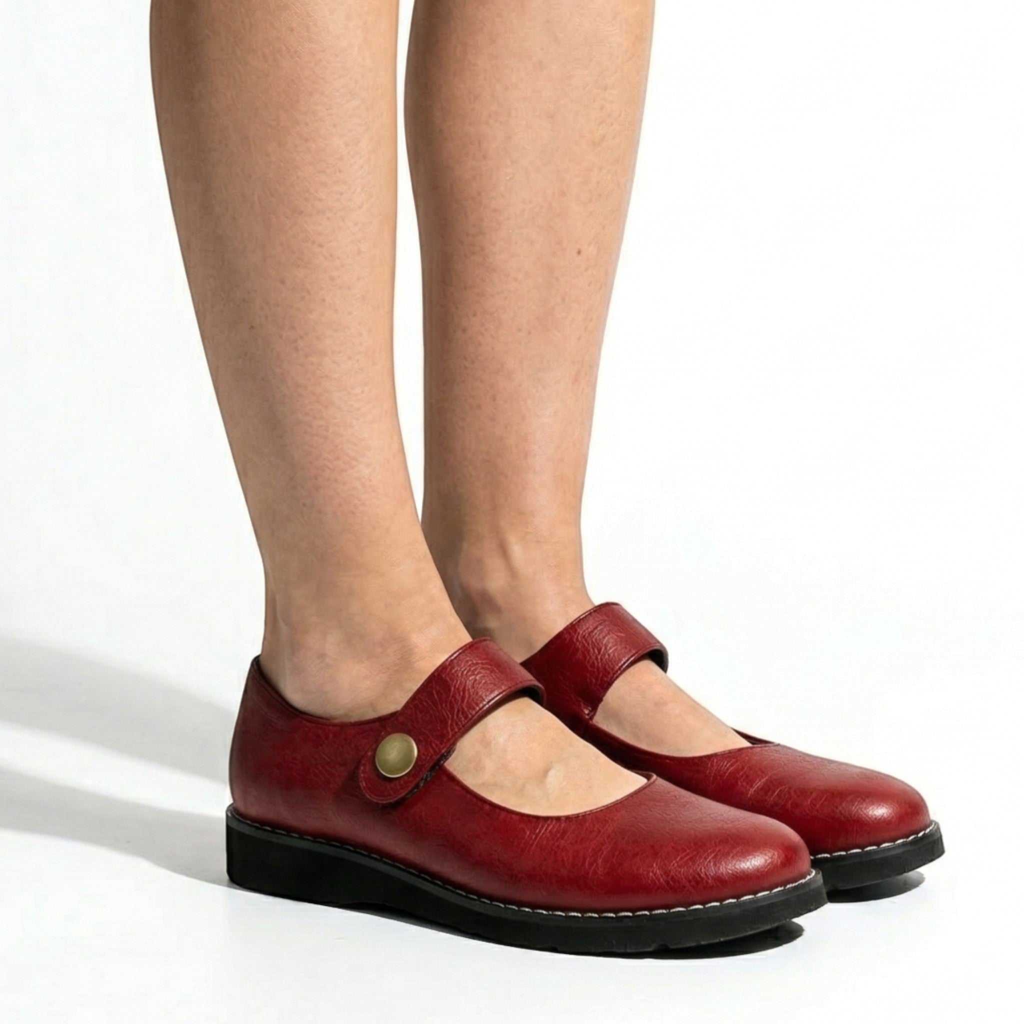 Clara – Damen Mary Jane Ballerinas mit runder Zehenpartie