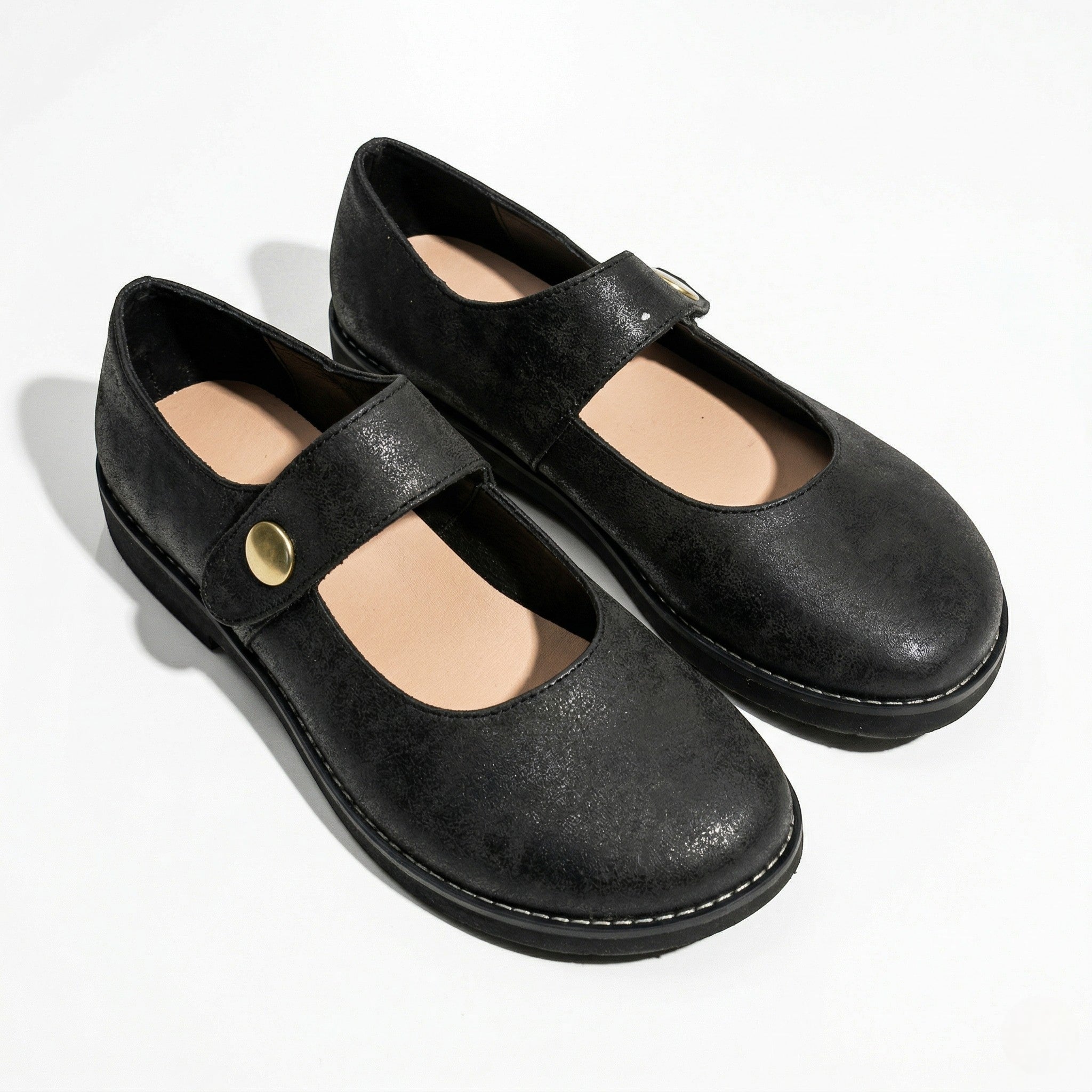 Clara – Damen Mary Jane Ballerinas mit runder Zehenpartie