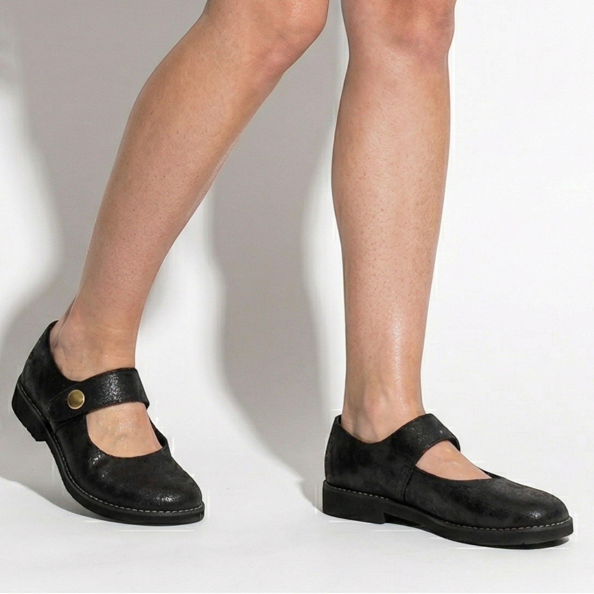Clara – Damen Mary Jane Ballerinas mit runder Zehenpartie